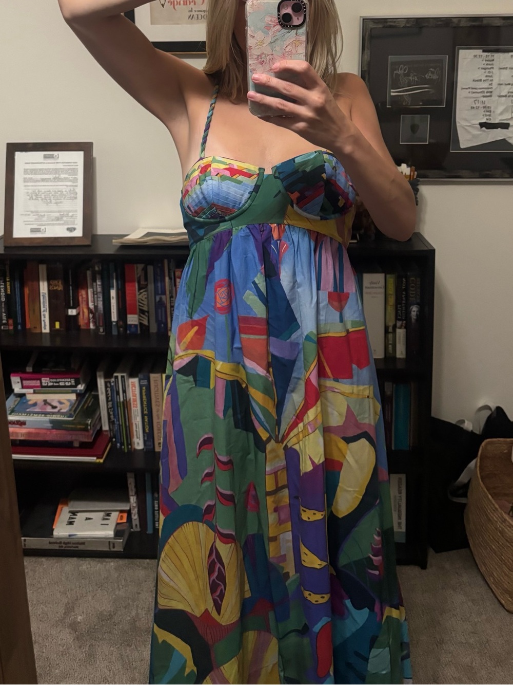 Farm Rio Vibrant Multicolor Tropical Maxi Dress - Picture 4 of 6